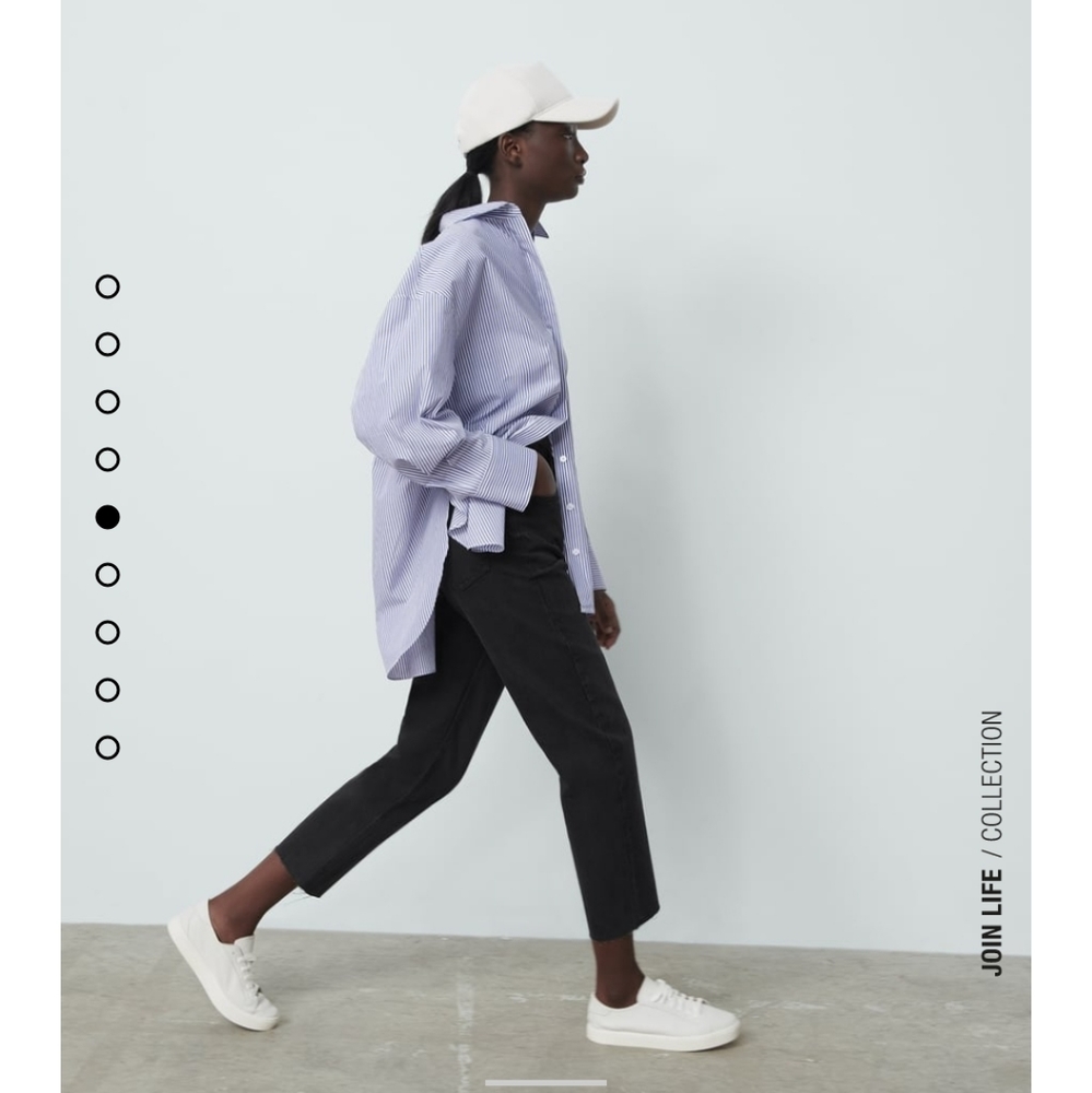 ZARA HI-RISE STRAIGHT  LEG JEANS